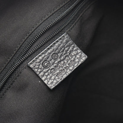 GGナイロン ワンショルダーバッグ ナイロン レザー ブラック グッチ バッグ GUCCI