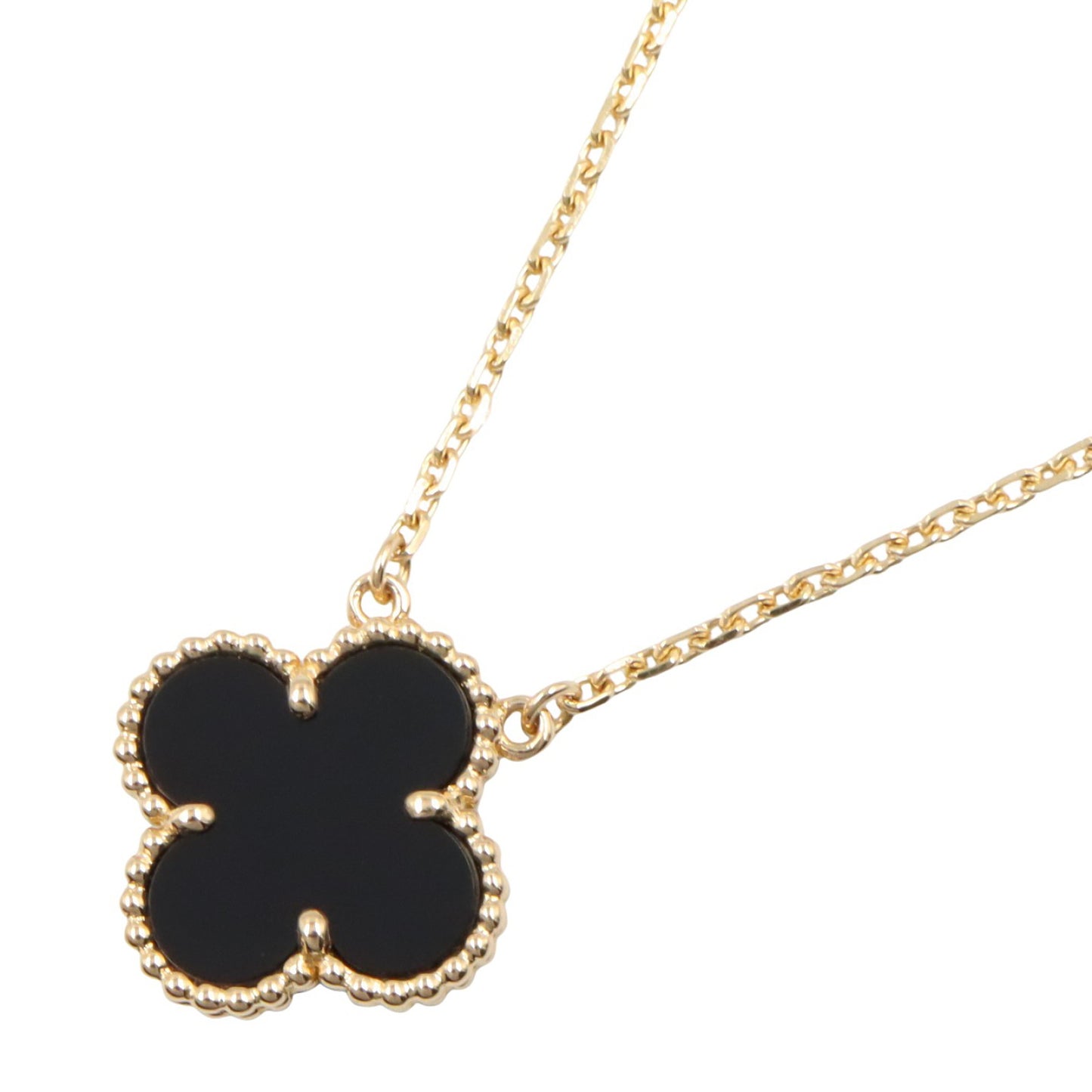 ヴィンテージアルハンブラ オニキス ネックレス ネックレス K18YG オニキス イエローゴールド ブラック ヴァンクリーフアンドアーペル アクセサリー Van Cleef & Arpels