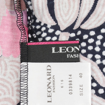 花柄 半袖 チュニック コットン ネイビー マルチカラー レオナールファッション トップス LEONARD FASHION