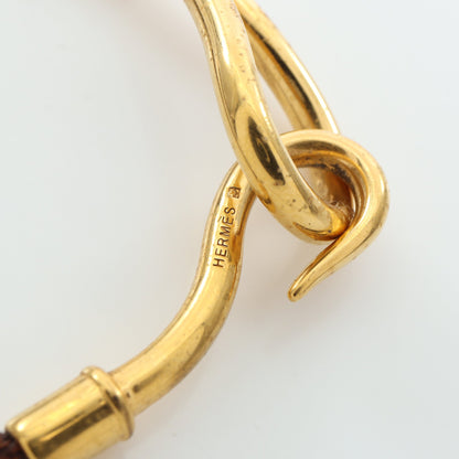 ジャンボ ブレスレット GP レザー ゴールド ダークブラウン エルメス アクセサリー HERMES