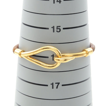 ジャンボ ブレスレット GP レザー ゴールド ダークブラウン エルメス アクセサリー HERMES