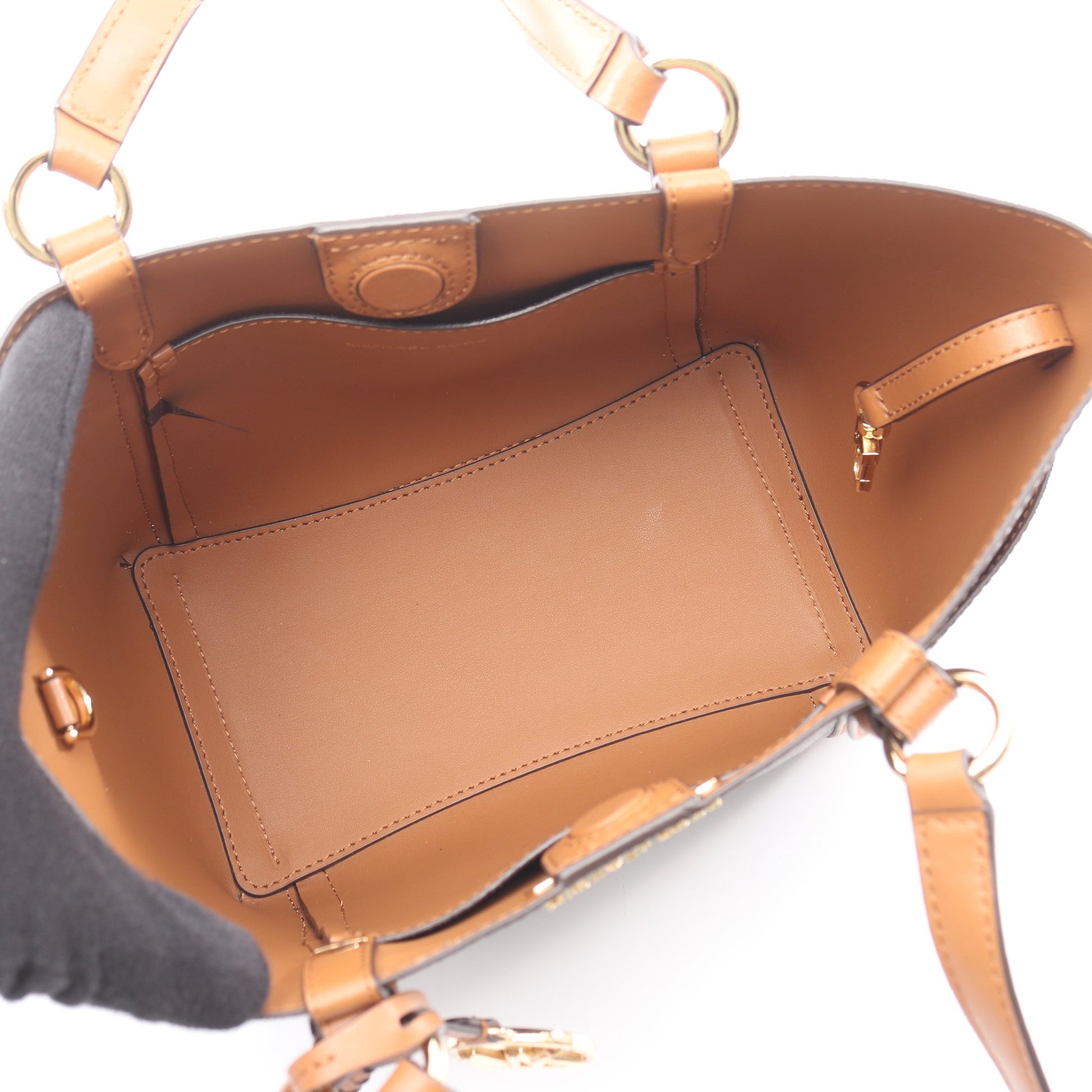 Sullivan Small サリバン スモール 2WAY ハンドバッグ PVC レザー ブラウン マイケルコース バッグ MICHAEL KORS
