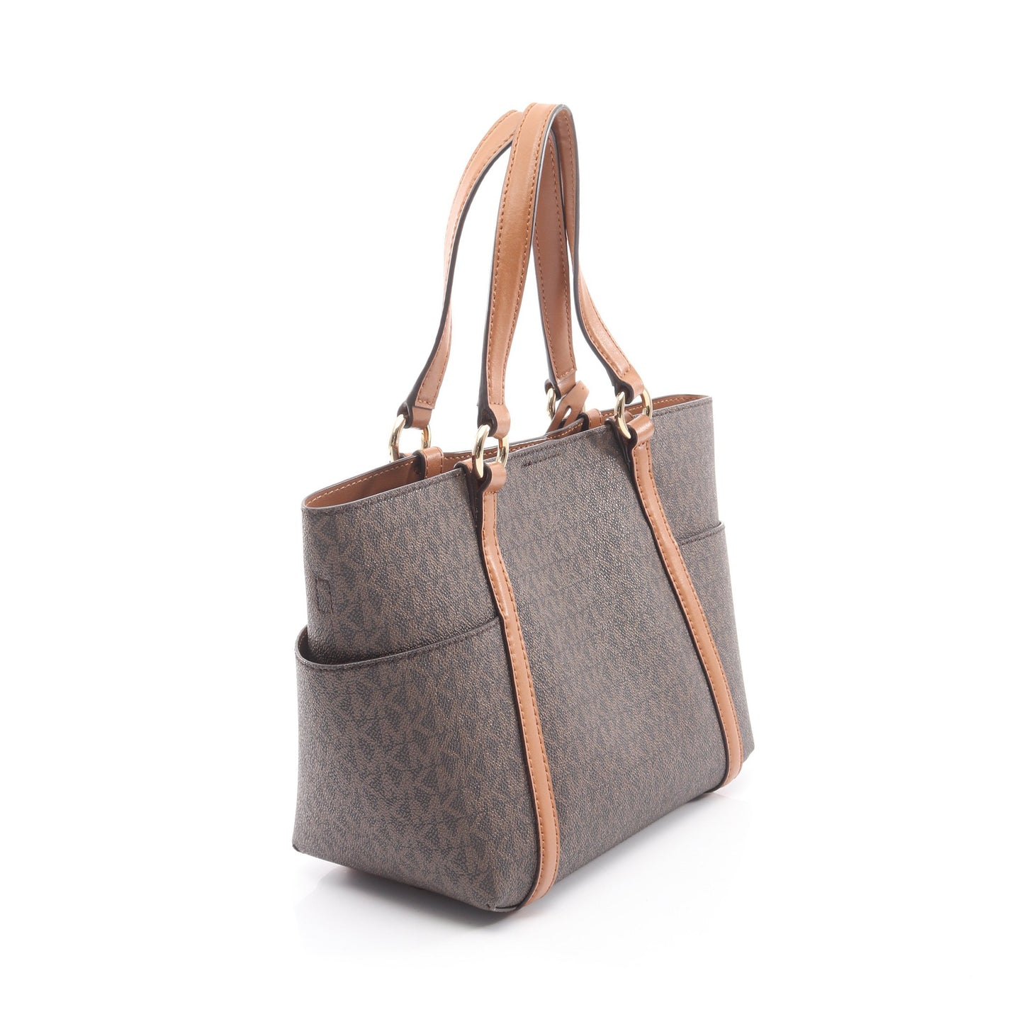 Sullivan Small サリバン スモール 2WAY ハンドバッグ PVC レザー ブラウン マイケルコース バッグ MICHAEL KORS