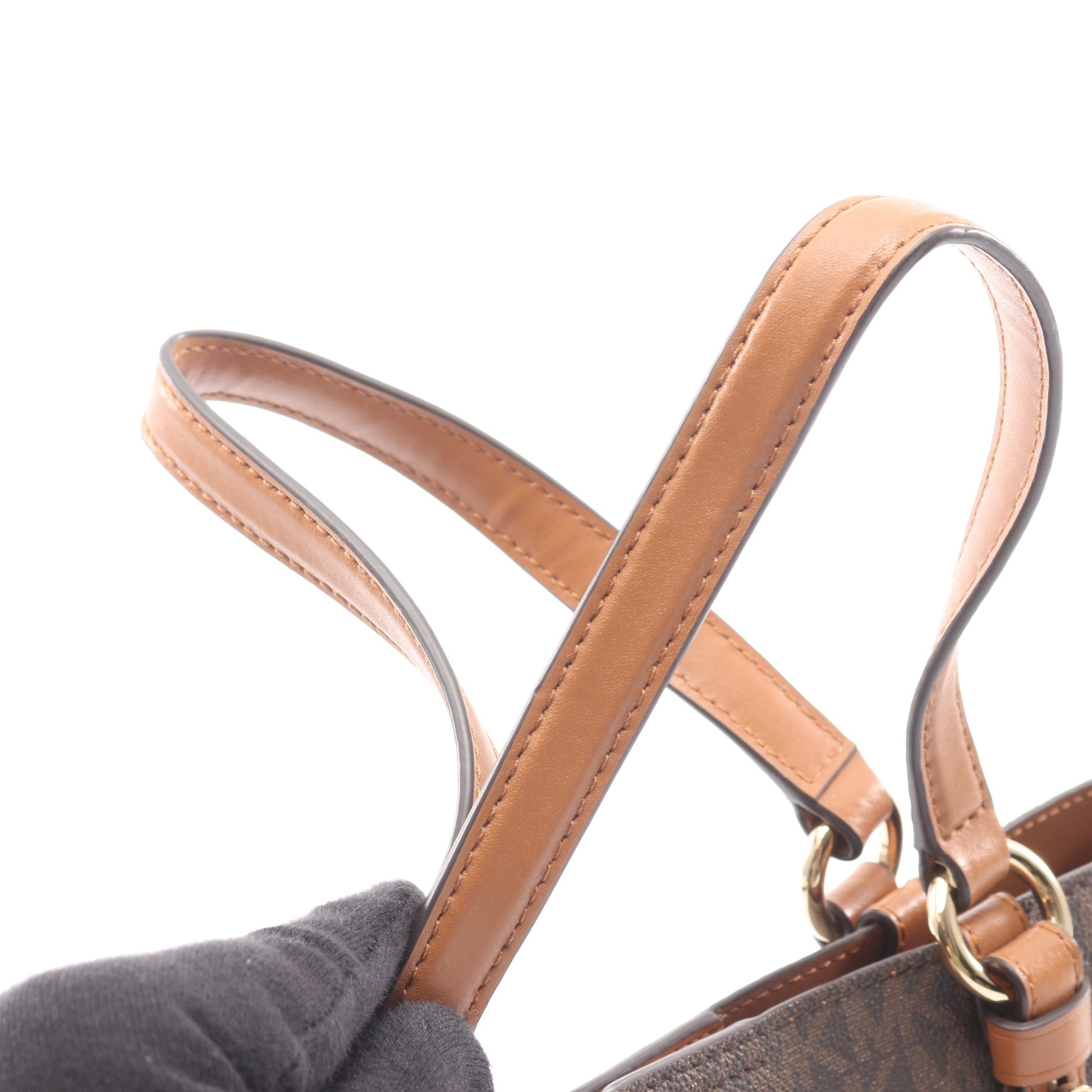 Sullivan Small サリバン スモール 2WAY ハンドバッグ PVC レザー ブラウン マイケルコース バッグ MICHAEL KORS