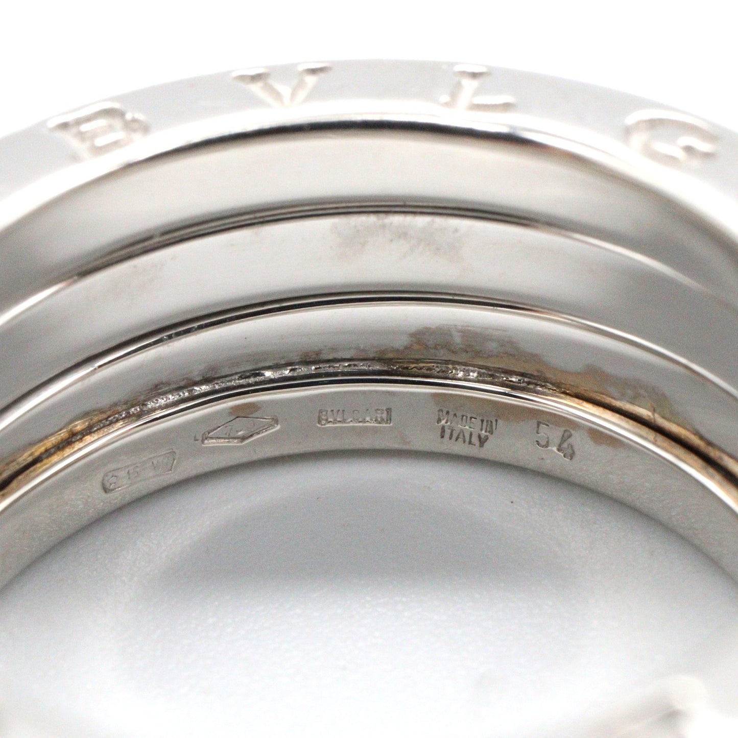 B-zero1 ビーゼロワン リング 3バンド リング 指輪 K18WG ホワイトゴールド ブルガリ アクセサリー BVLGARI
