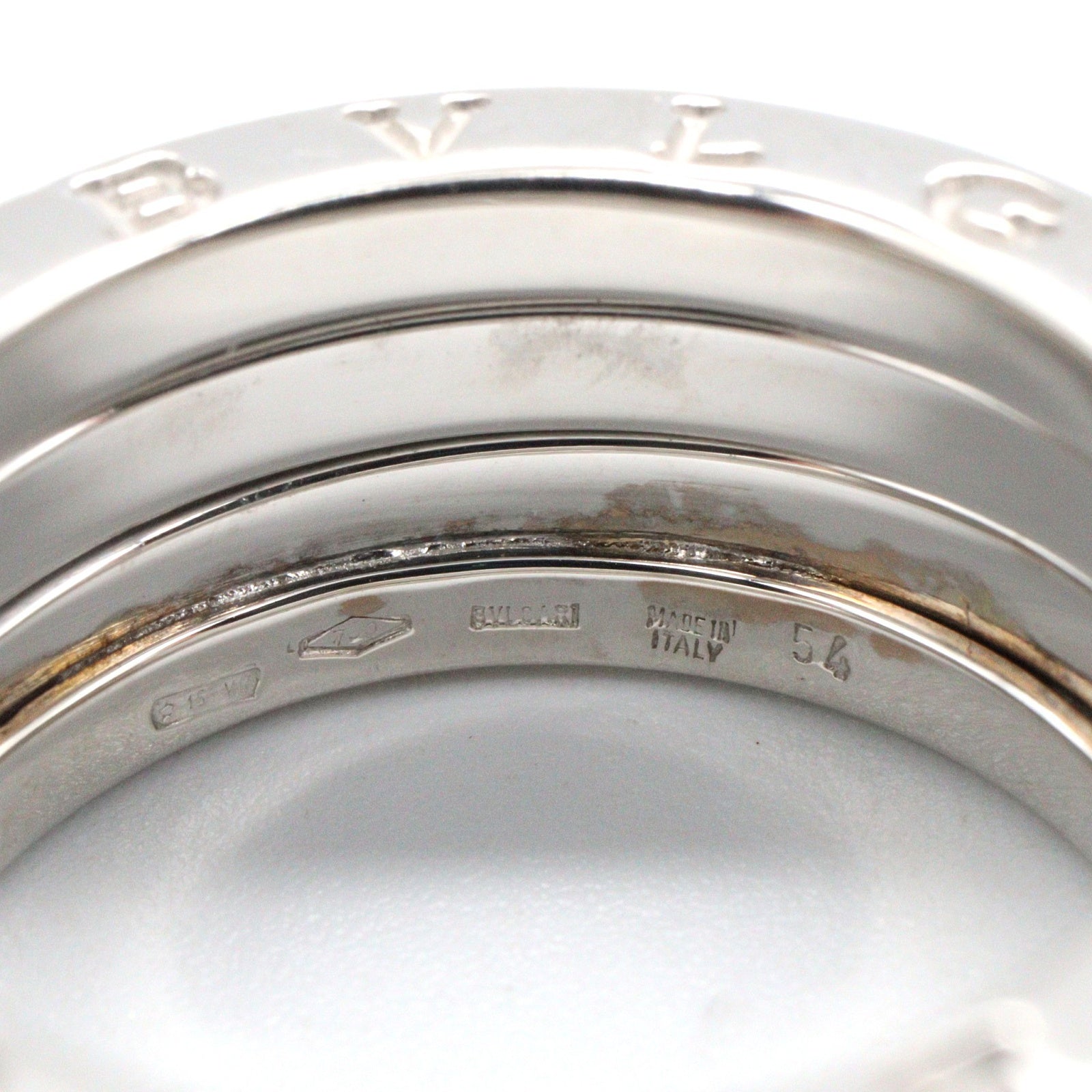 B-zero1 ビーゼロワン リング 3バンド リング 指輪 K18WG ホワイトゴールド ブルガリ アクセサリー BVLGARI