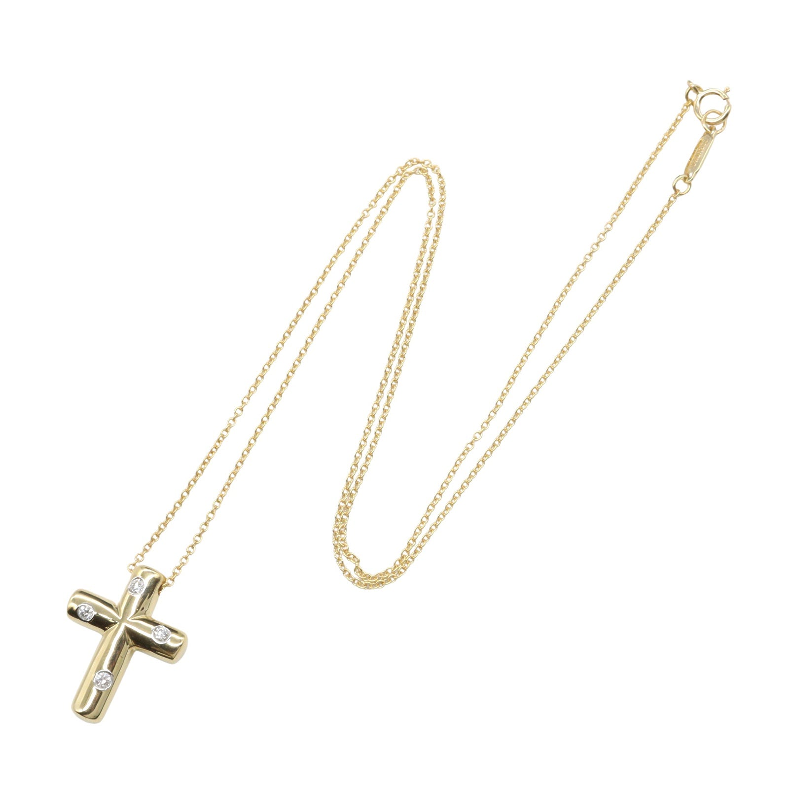 ドッツクロス ネックレス 4PD ネックレス K18YG ダイヤモンド イエローゴールド クリア ティファニー アクセサリー TIFFANY & Co.