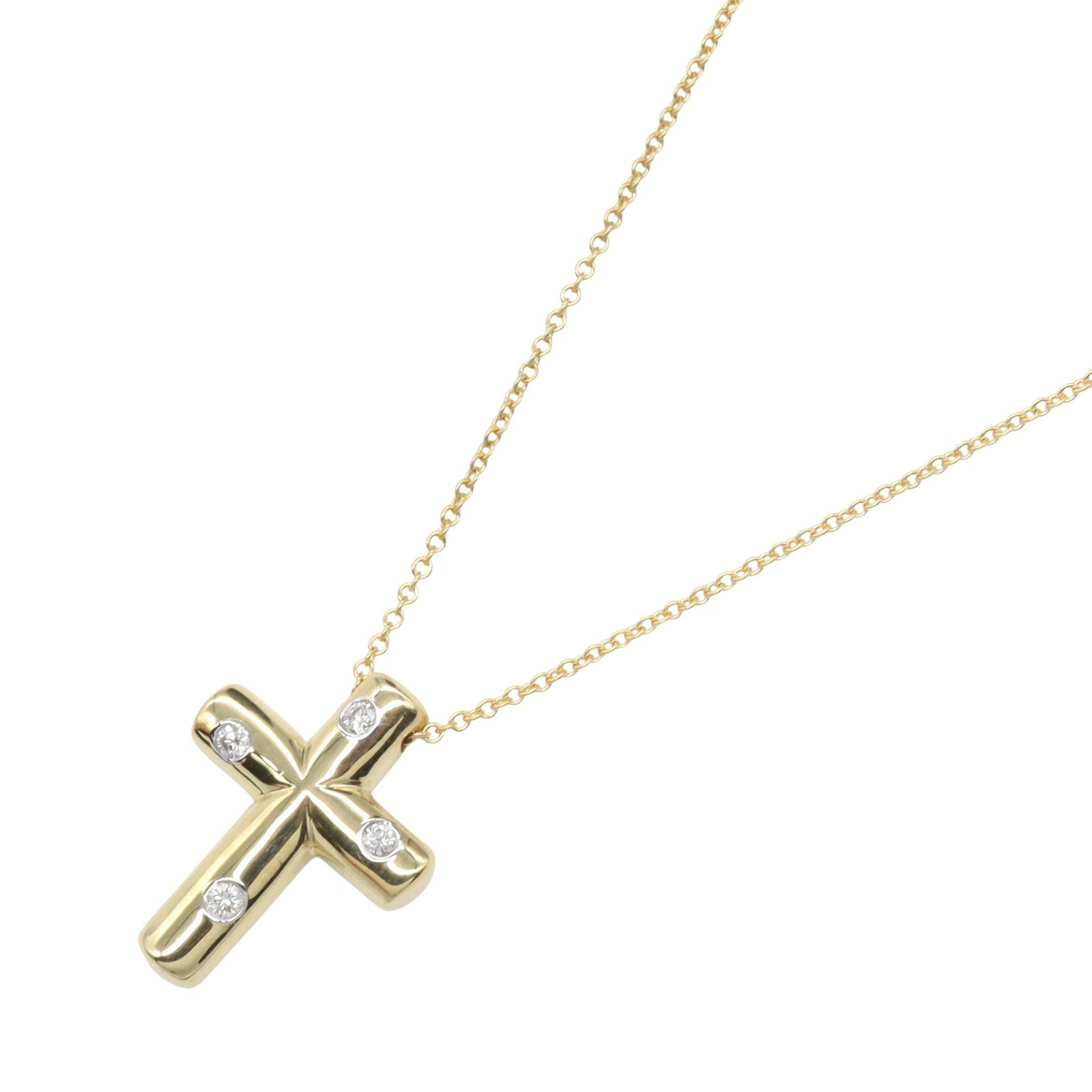 ドッツクロス ネックレス 4PD ネックレス K18YG ダイヤモンド イエローゴールド クリア ティファニー アクセサリー TIFFANY & Co.