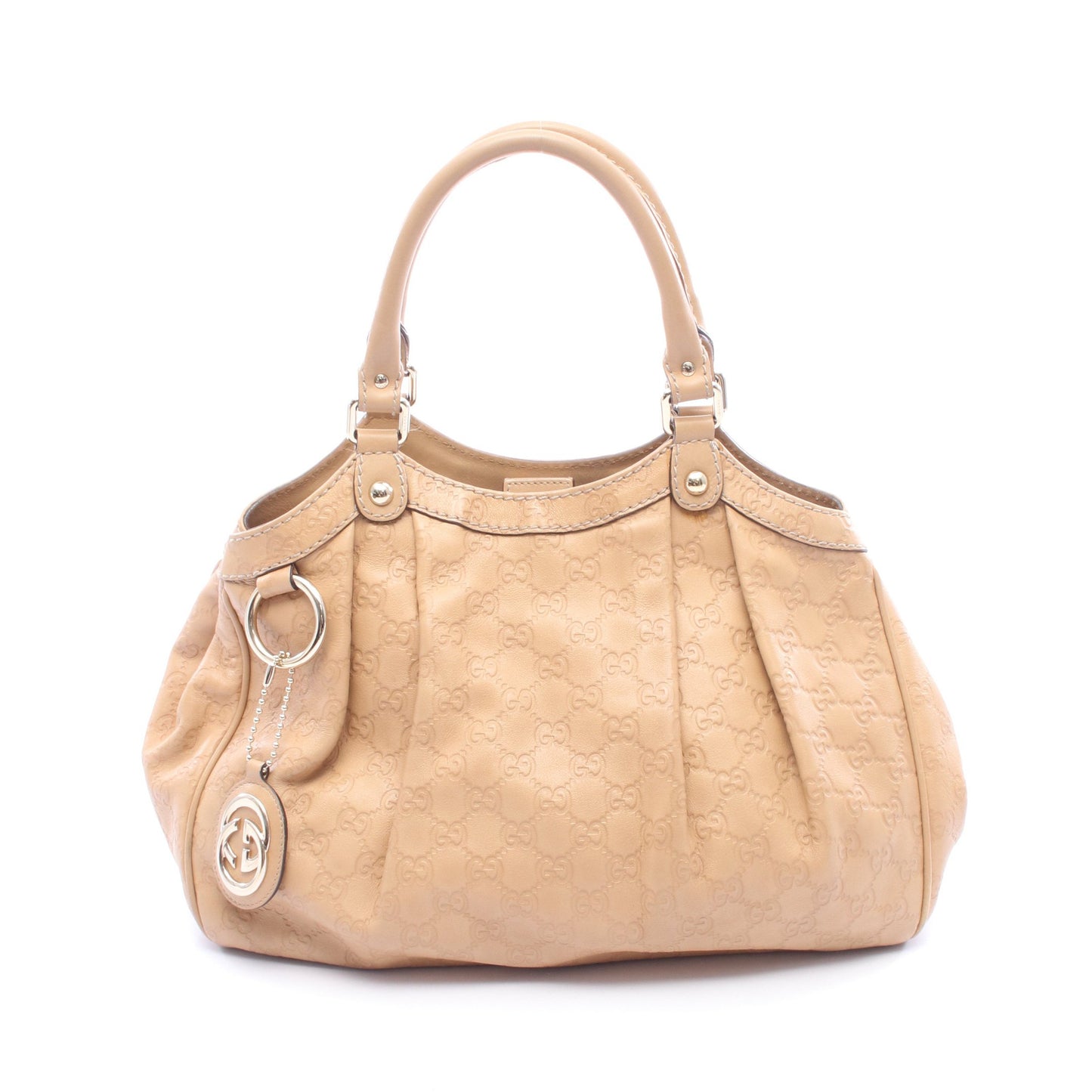 スーキー グッチシマ ハンドバッグ レザー ライトベージュ グッチ バッグ GUCCI