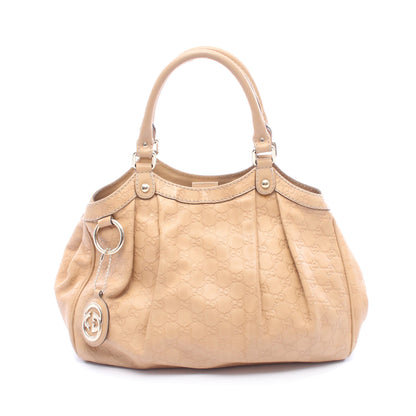 スーキー グッチシマ ハンドバッグ レザー ライトベージュ グッチ バッグ GUCCI