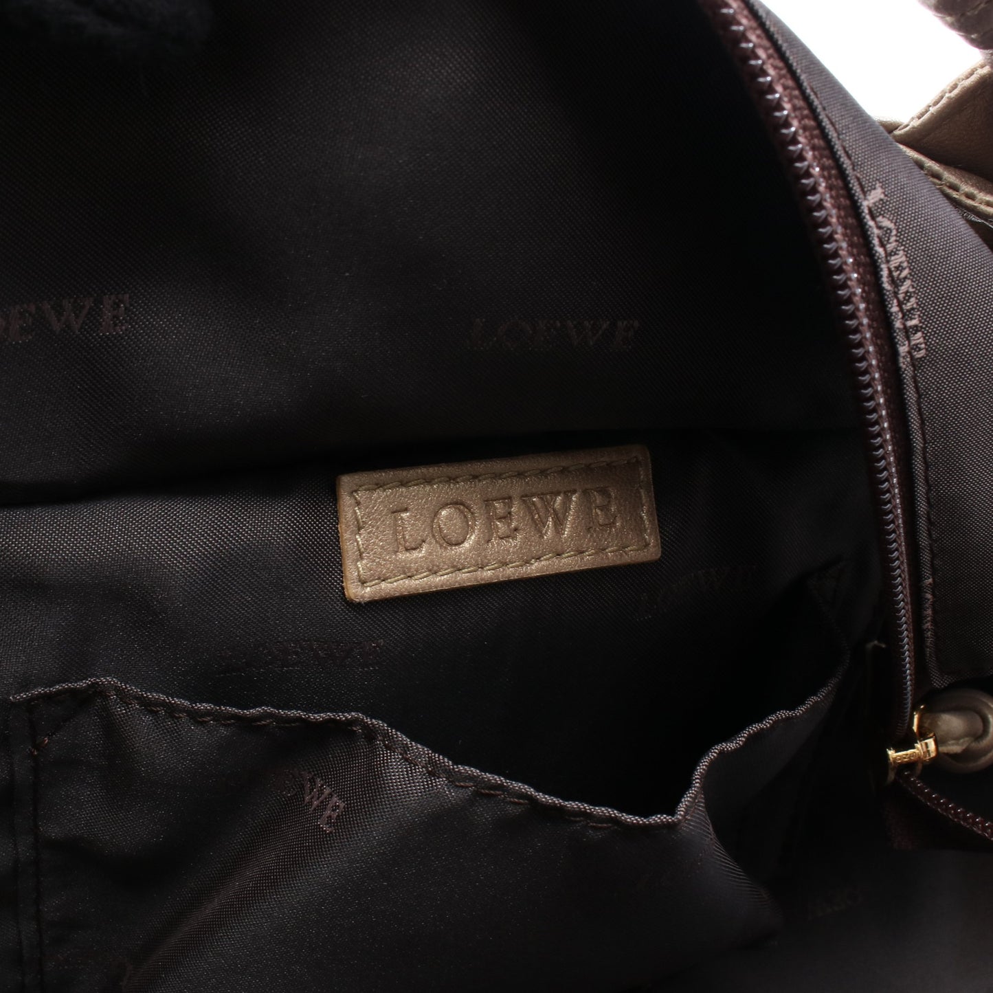 ナッパアイレ ハンドバッグ レザー ゴールド ロエベ バッグ LOEWE