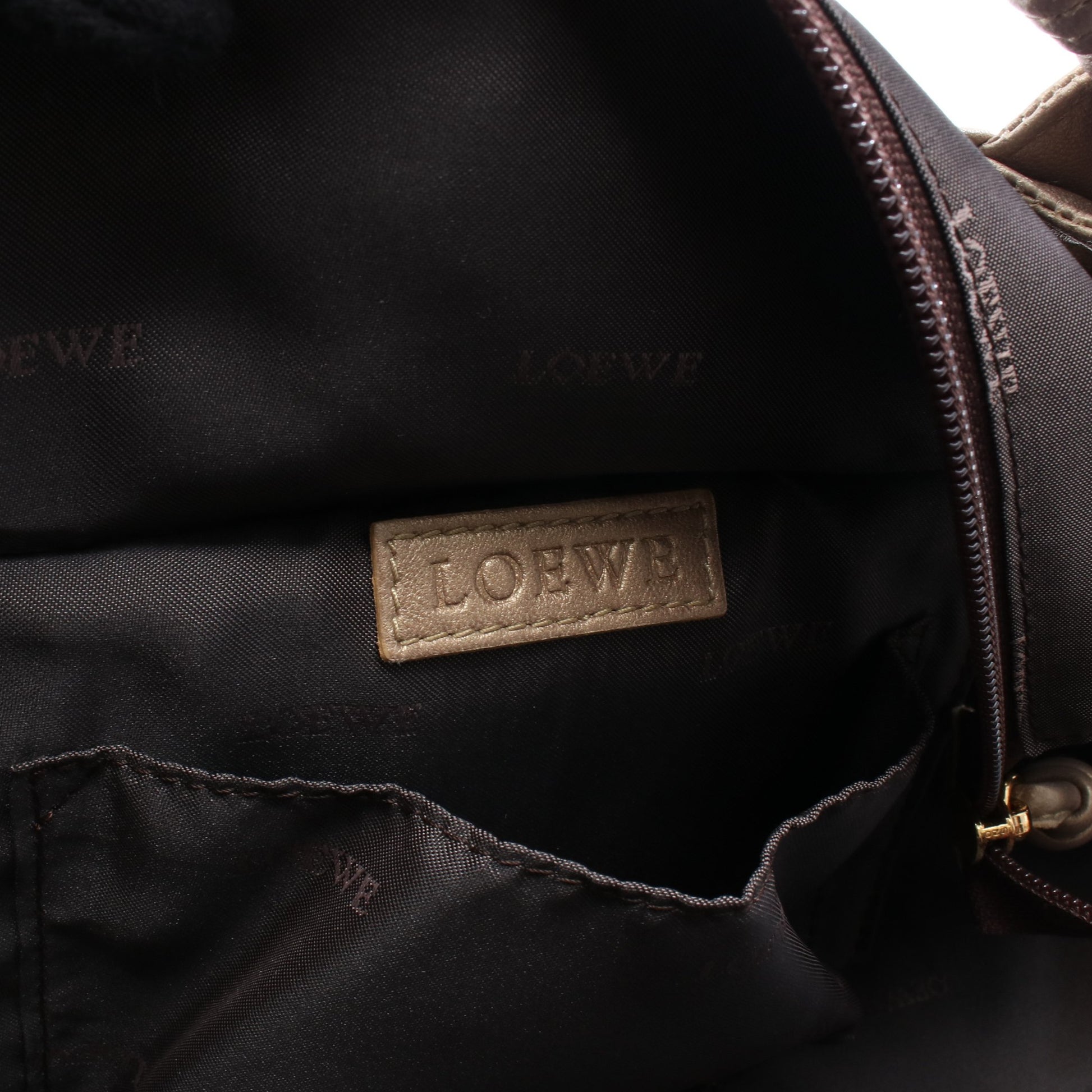 ナッパアイレ ハンドバッグ レザー ゴールド ロエベ バッグ LOEWE