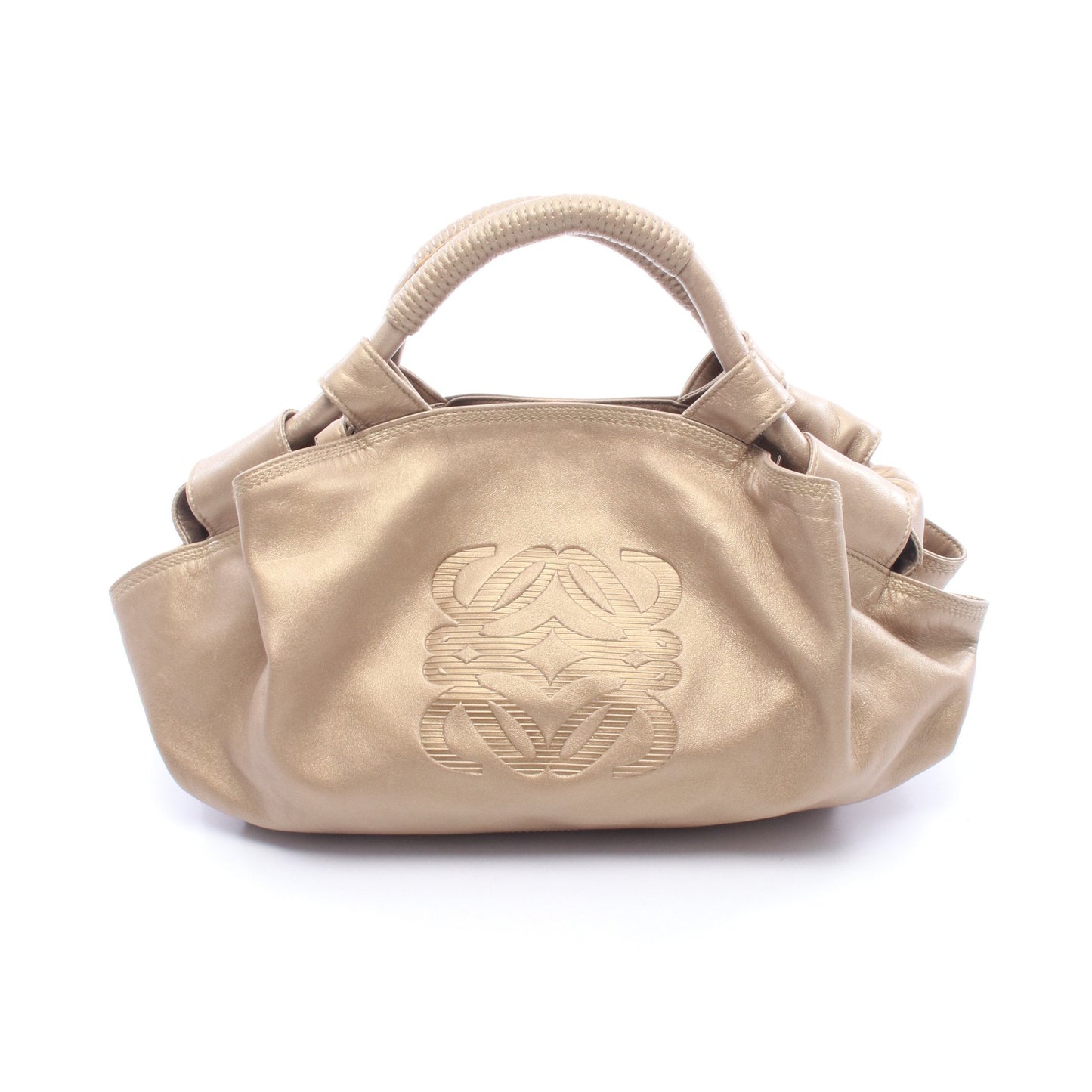 ナッパアイレ ハンドバッグ レザー ゴールド ロエベ バッグ LOEWE
