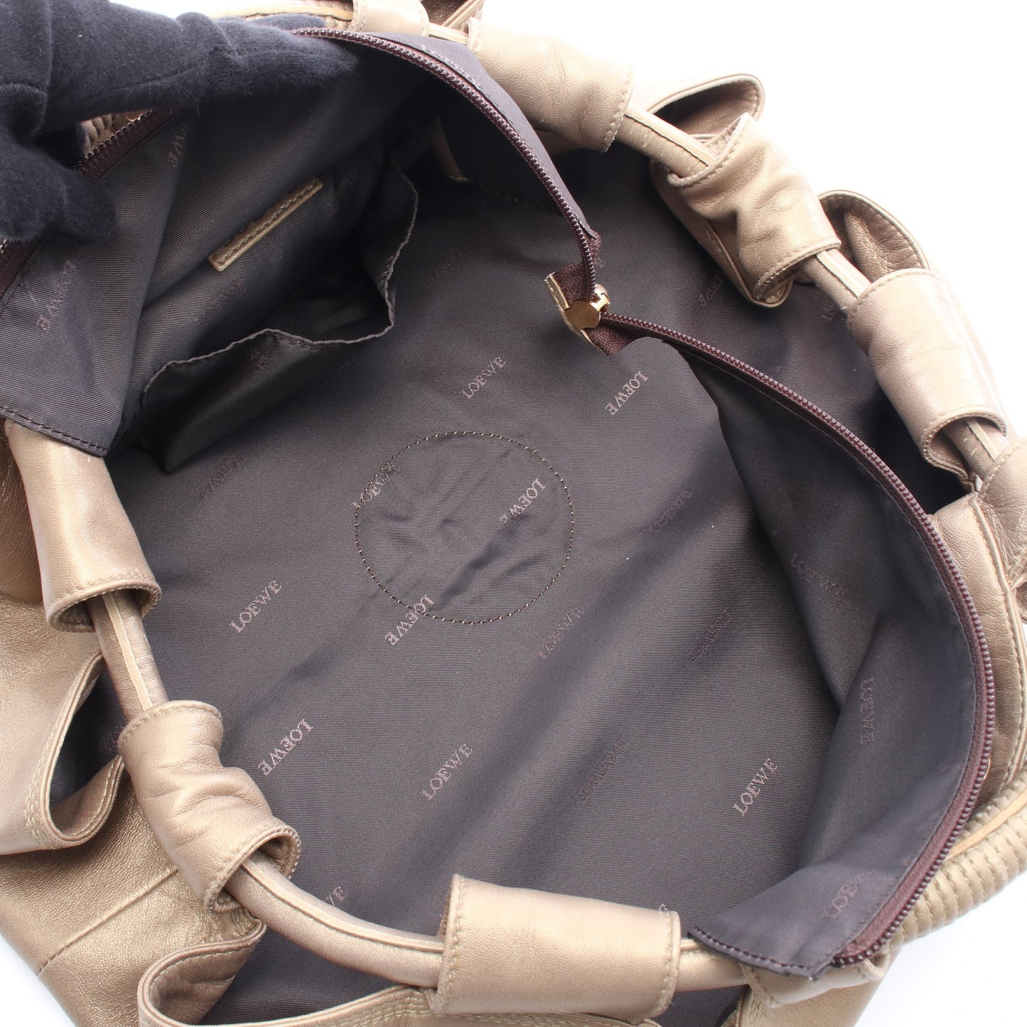 ナッパアイレ ハンドバッグ レザー ゴールド ロエベ バッグ LOEWE