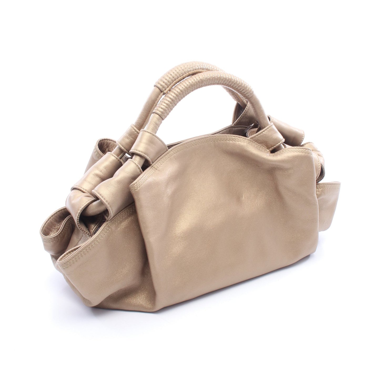 ナッパアイレ ハンドバッグ レザー ゴールド ロエベ バッグ LOEWE
