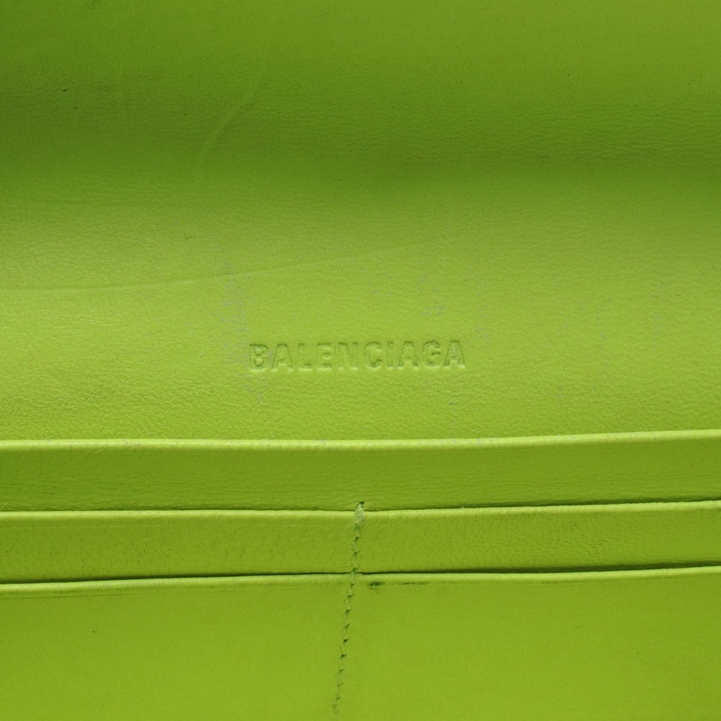ゴシップ クロコ型押し チェーンウォレット レザー イエロー バレンシアガ バッグ BALENCIAGA