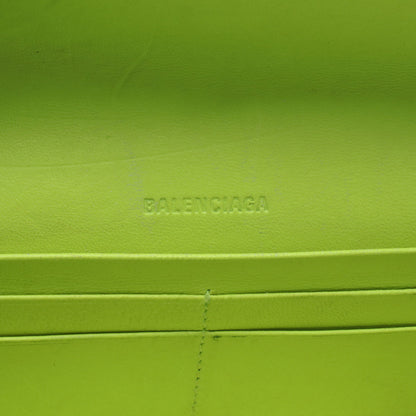 ゴシップ クロコ型押し チェーンウォレット レザー イエロー バレンシアガ バッグ BALENCIAGA