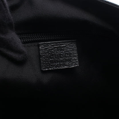 GGキャンバス ショルダーバッグ キャンバス レザー ブラック グッチ バッグ GUCCI