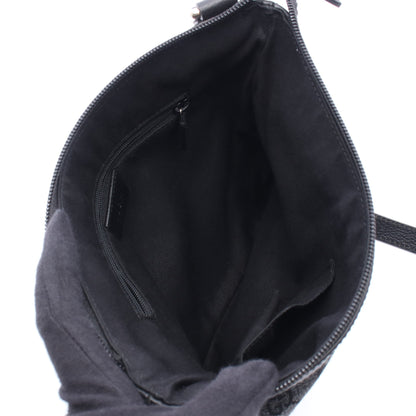 GGキャンバス ショルダーバッグ キャンバス レザー ブラック グッチ バッグ GUCCI
