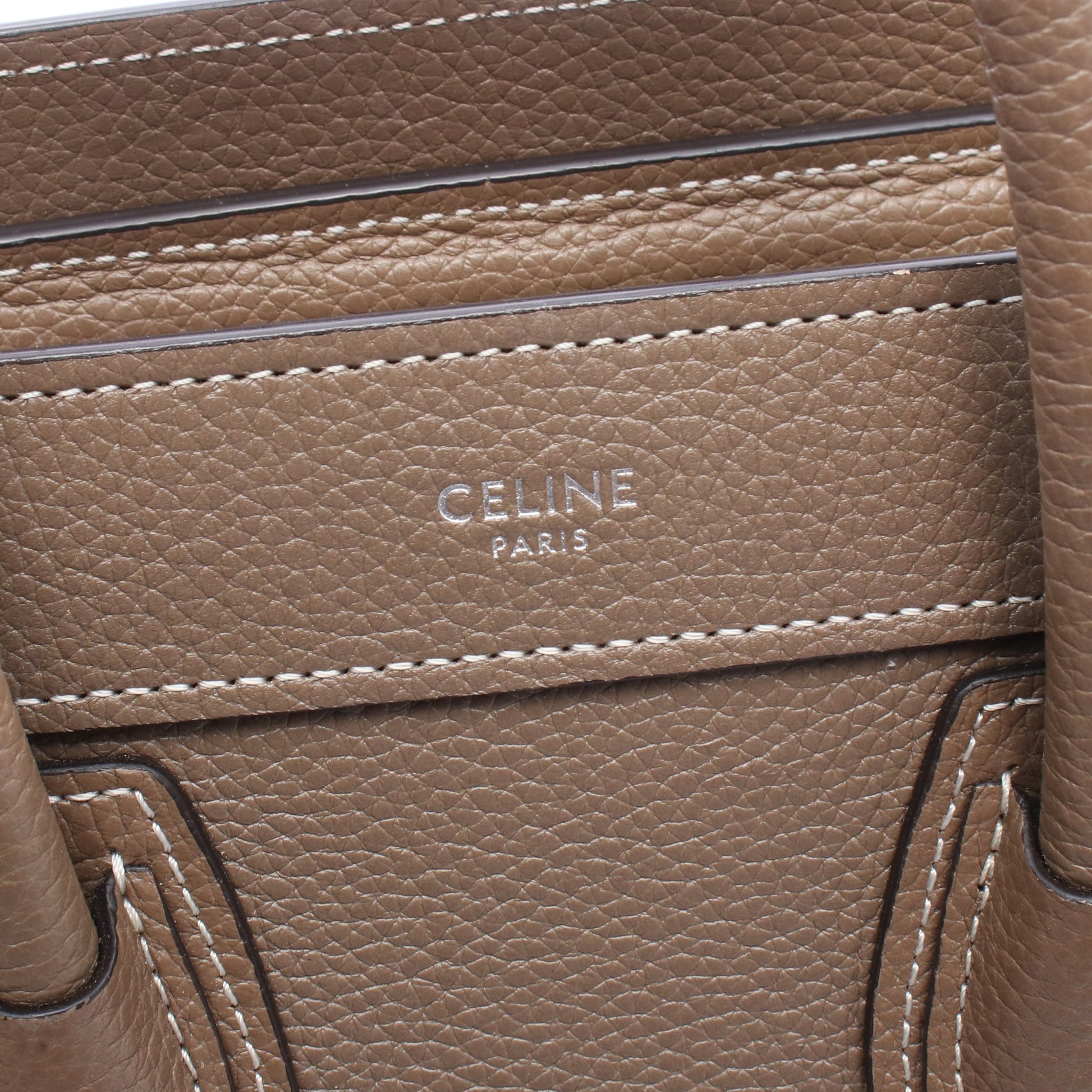 ラゲージ ナノショッパー 2WAY ハンドバッグ レザー ブラウン セリーヌ バッグ CELINE