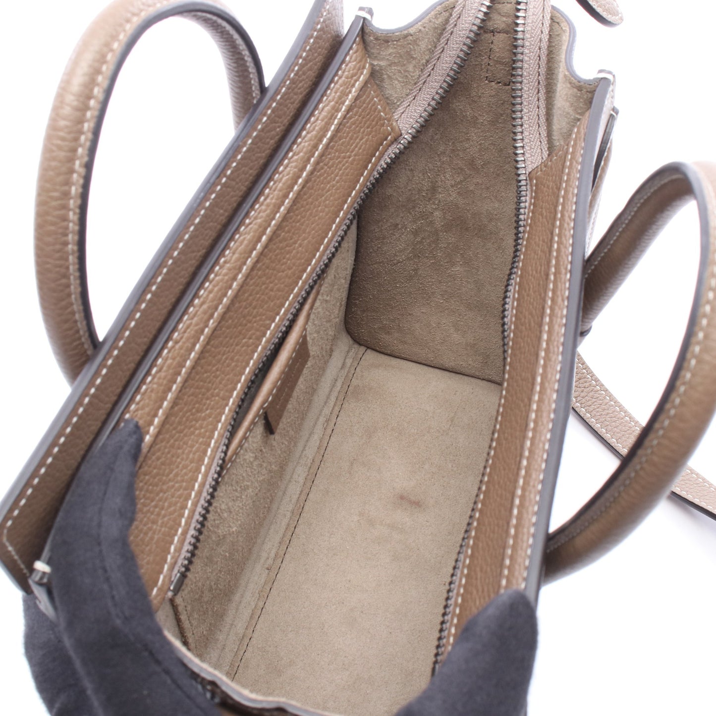 ラゲージ ナノショッパー 2WAY ハンドバッグ レザー ブラウン セリーヌ バッグ CELINE