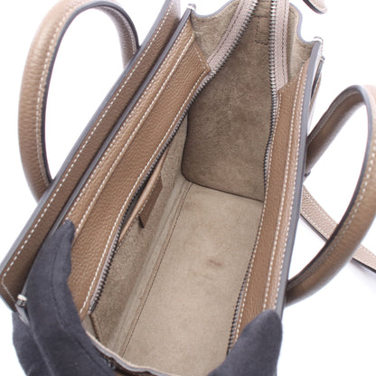 ラゲージ ナノショッパー 2WAY ハンドバッグ レザー ブラウン セリーヌ バッグ CELINE