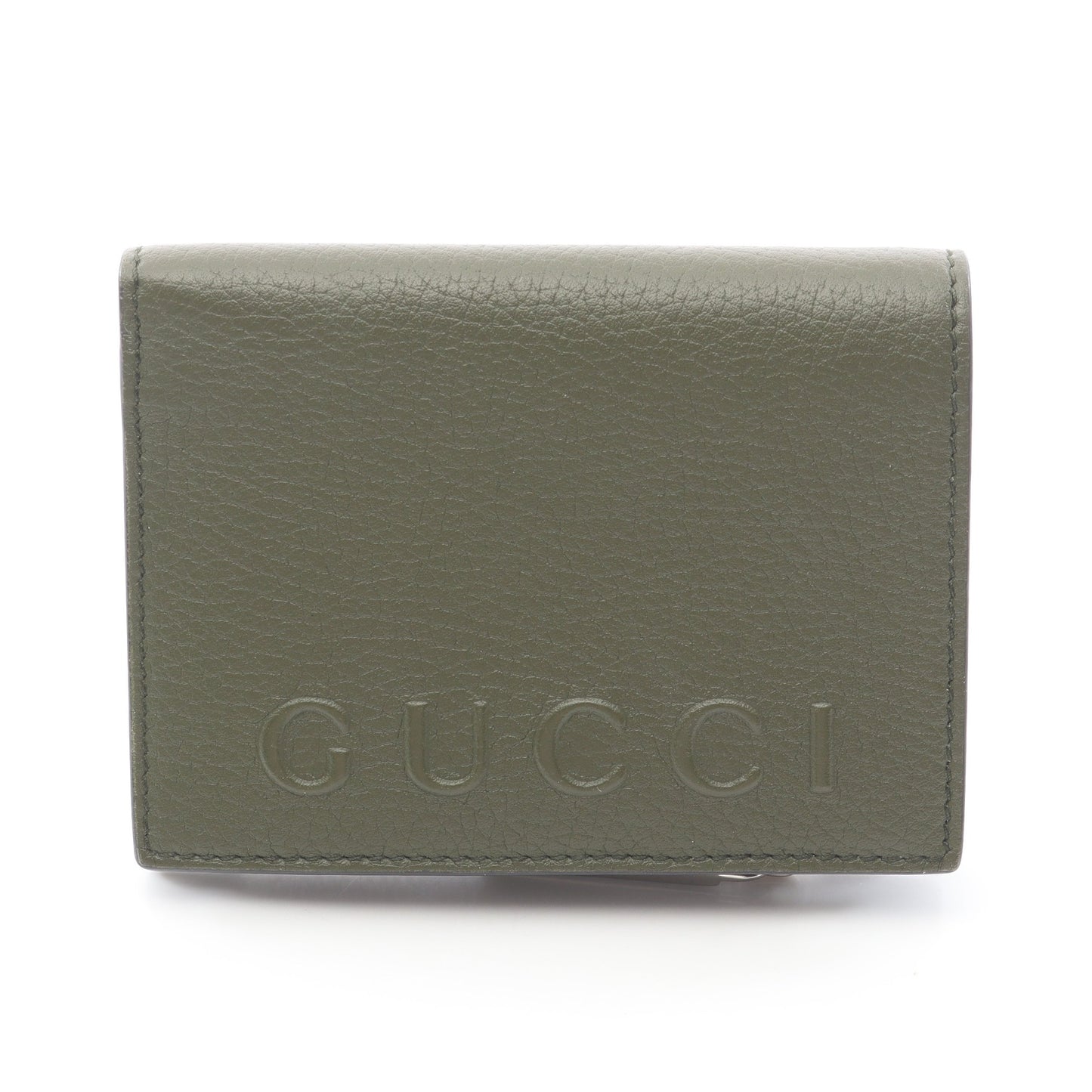 ロゴ コインウォレット 日本限定 二つ折り財布 レザー カーキグリーン グッチ 財布・小物 GUCCI