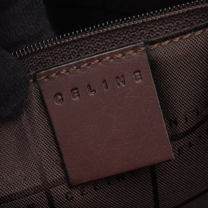 Cマカダム ショルダーバッグ キャンバス レザー ダークブラウン セリーヌ バッグ CELINE