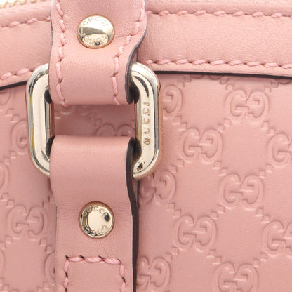 マイクログッチシマ 2WAY ハンドバッグ トートバッグ レザー ピンク グッチ バッグ GUCCI