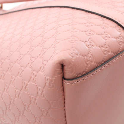 マイクログッチシマ 2WAY ハンドバッグ トートバッグ レザー ピンク グッチ バッグ GUCCI