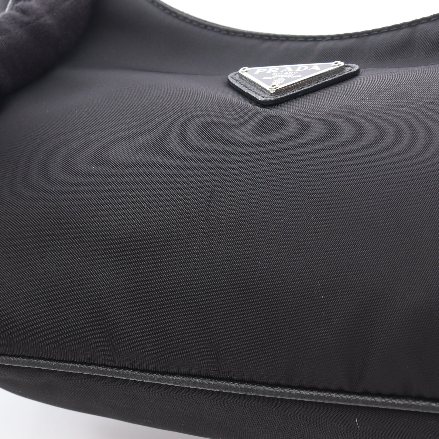 Re-Edition 2005 Re-Nylon 2WAY チェーンショルダーバッグ ナイロン サフィアーノレザー ブラック プラダ バッグ PRADA