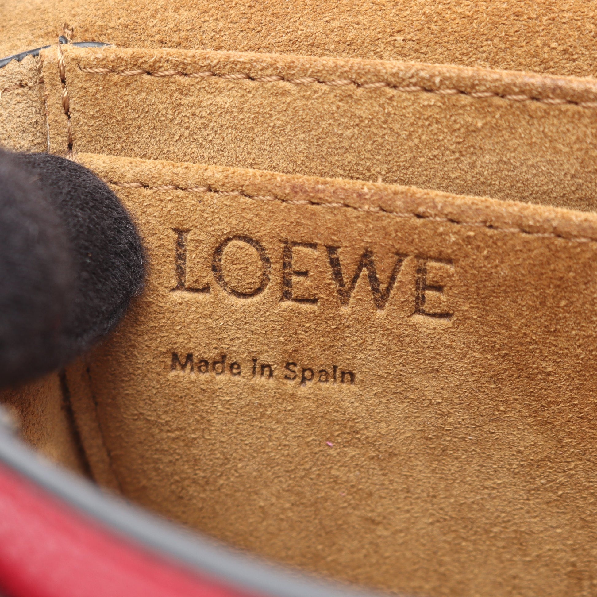 ゲートバッグ ミニ ショルダーバッグ レザー ピンクパープル ボルドー ロエベ バッグ LOEWE