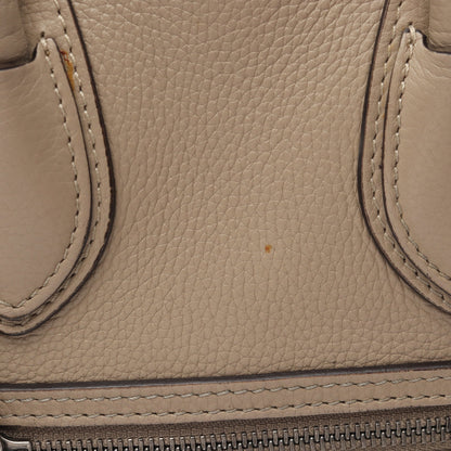 ラゲージ マイクロショッパー ハンドバッグ トートバッグ レザー ベージュ セリーヌ バッグ CELINE