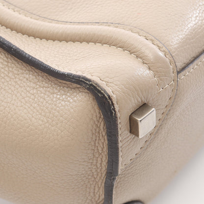ラゲージ マイクロショッパー ハンドバッグ トートバッグ レザー ベージュ セリーヌ バッグ CELINE
