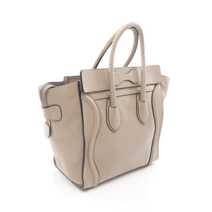 ラゲージ マイクロショッパー ハンドバッグ トートバッグ レザー ベージュ セリーヌ バッグ CELINE