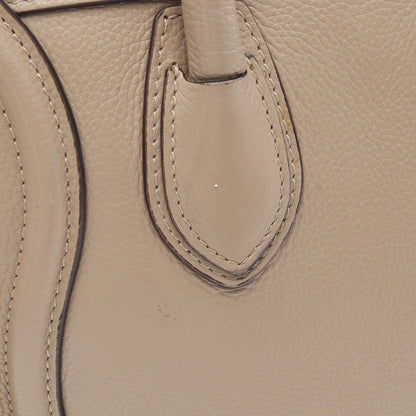 ラゲージ マイクロショッパー ハンドバッグ トートバッグ レザー ベージュ セリーヌ バッグ CELINE