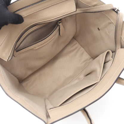 ラゲージ マイクロショッパー ハンドバッグ トートバッグ レザー ベージュ セリーヌ バッグ CELINE