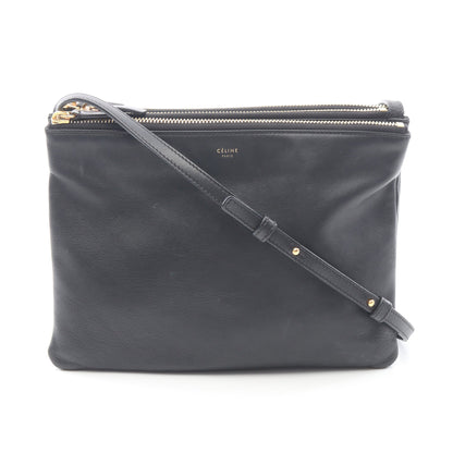 TRIO LARGE トリオ ラージ ショルダーバッグ レザー ブラック セリーヌ バッグ CELINE