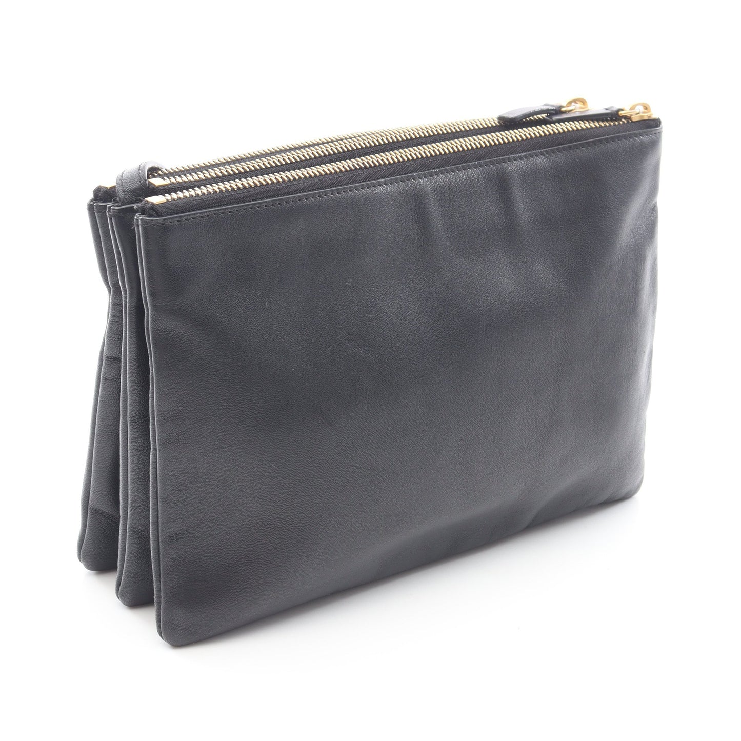 TRIO LARGE トリオ ラージ ショルダーバッグ レザー ブラック セリーヌ バッグ CELINE