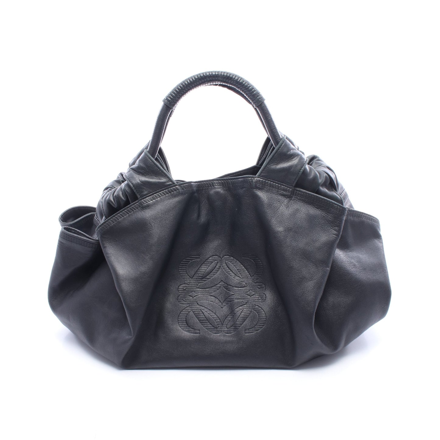 ナッパアイレ ハンドバッグ レザー ブラック ロエベ バッグ LOEWE