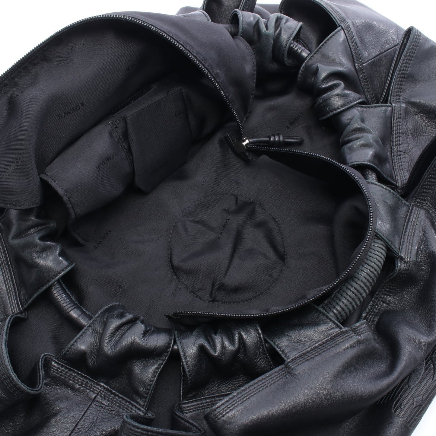 ナッパアイレ ハンドバッグ レザー ブラック ロエベ バッグ LOEWE