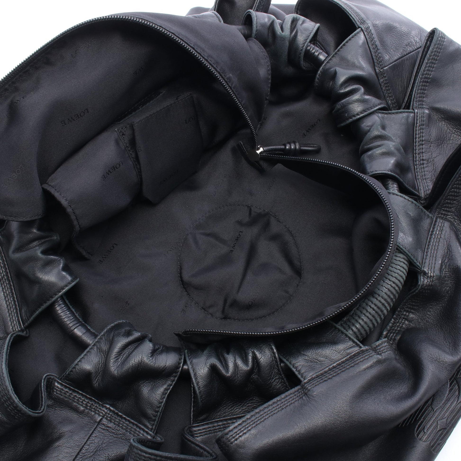 ナッパアイレ ハンドバッグ レザー ブラック ロエベ バッグ LOEWE