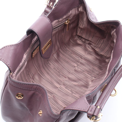 ガンチーニ 2WAY ハンドバッグ レザー パープルグレー サルヴァトーレフェラガモ バッグ Salvatore Ferragamo
