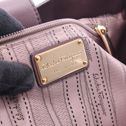 ガンチーニ 2WAY ハンドバッグ レザー パープルグレー サルヴァトーレフェラガモ バッグ Salvatore Ferragamo
