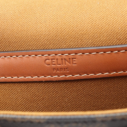 トリオンフ ショルダーバッグ PVC レザー ブラック ブラウン セリーヌ バッグ CELINE