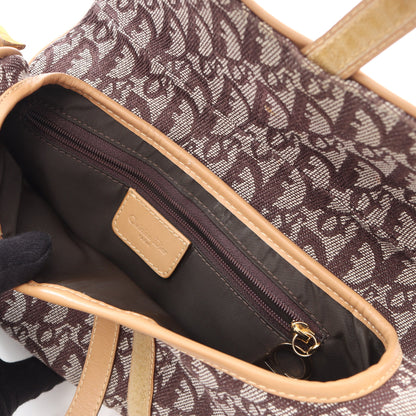 SADDLE サドル トロッター ハンドバッグ キャンバス レザー ブラウン ベージュ クリスチャンディオール バッグ Christian Dior