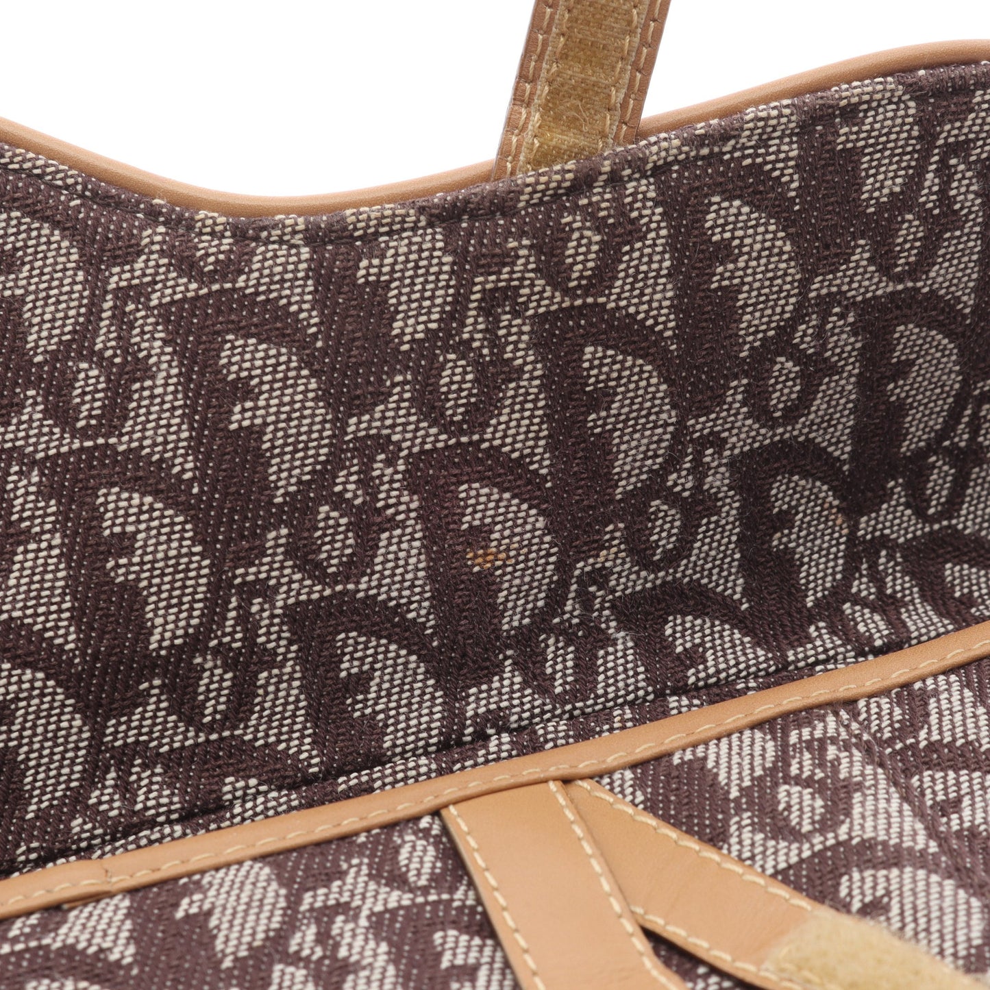 SADDLE サドル トロッター ハンドバッグ キャンバス レザー ブラウン ベージュ クリスチャンディオール バッグ Christian Dior