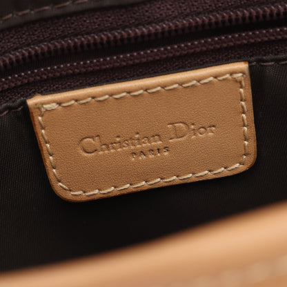 SADDLE サドル トロッター ハンドバッグ キャンバス レザー ブラウン ベージュ クリスチャンディオール バッグ Christian Dior