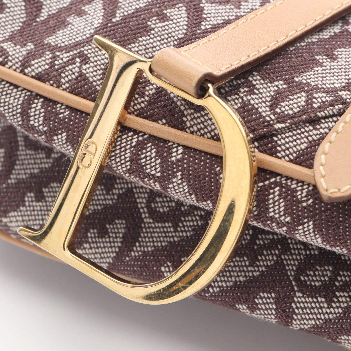 SADDLE サドル トロッター ハンドバッグ キャンバス レザー ブラウン ベージュ クリスチャンディオール バッグ Christian Dior