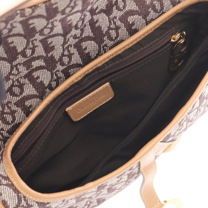 SADDLE サドル トロッター ハンドバッグ キャンバス レザー ブラウン ベージュ クリスチャンディオール バッグ Christian Dior